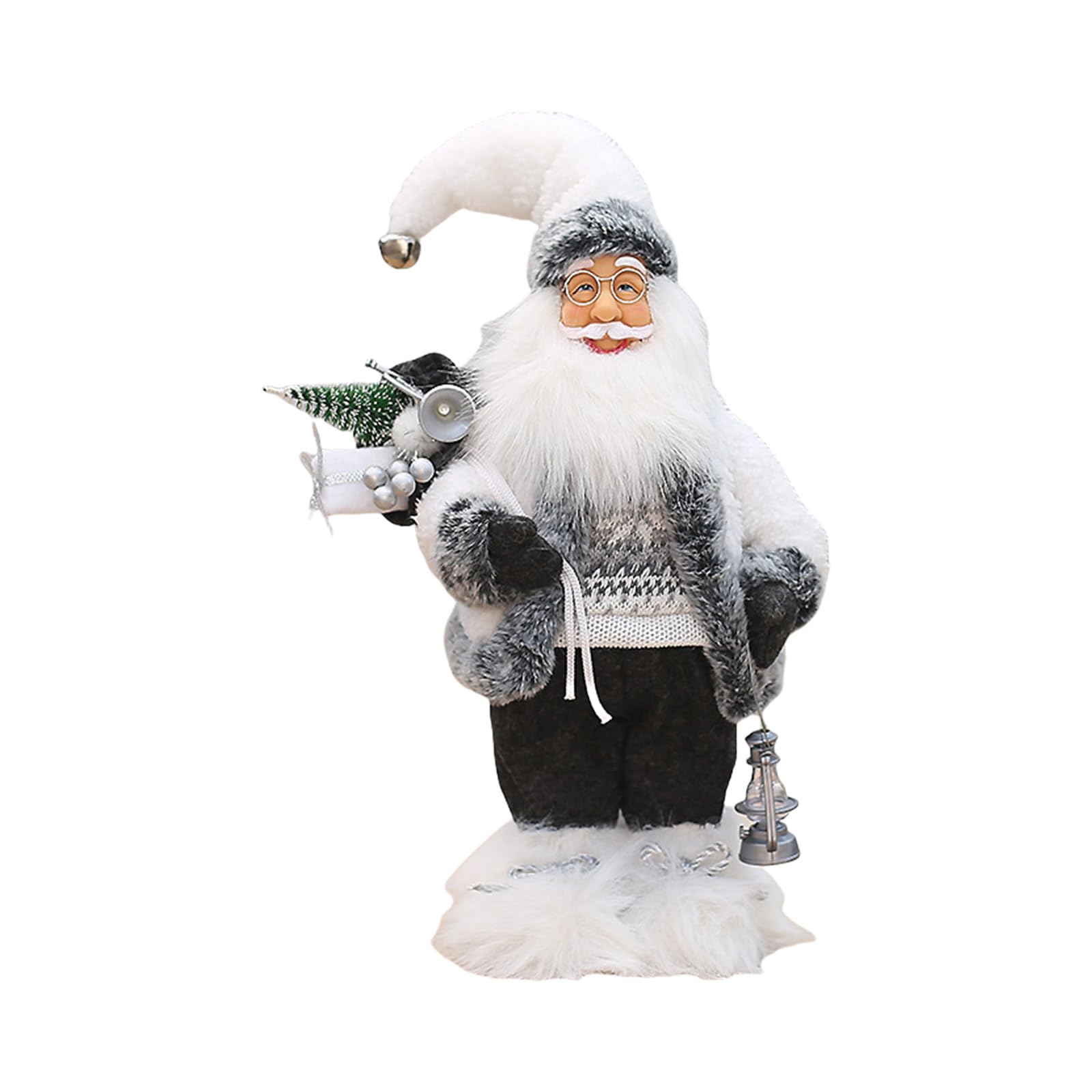Buxuaaaa Santa Clause Ornament 12Inch High Santa Figure Christmas Decoration for Mantles Shelf Desktop Display Indoor and Outdoor Outdoor Clause Decoration