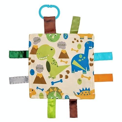 Juguete sensorial para bebés con etiquetas de cinta cerrada para mayor estimulación 8 x 8 pulgadas (dinosaurios)