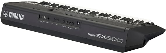 Yamaha 61-Key Arranger Keyboard, Multiple Styles and Voices, Assignable Live Control Knobs, Black PSRSX600