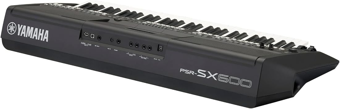 Yamaha 61-Key Arranger Keyboard, Multiple Styles and Voices, Assignable Live Control Knobs, Black PSRSX600