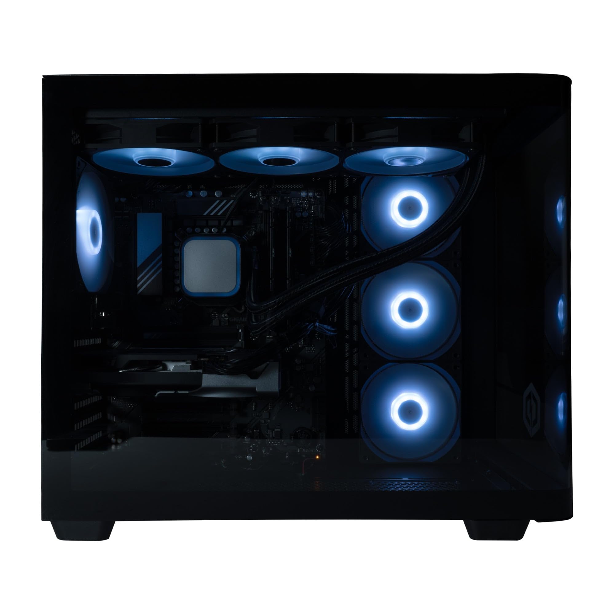 CyberpowerPC Luxe Gaming PC - AMD Ryzen 7 9800X3D, Nvidia RTX 5060 Ti, 32GB RAM, 1TB NVMe SSD, 650W PSU, Windows 11, Liquid Cooling, Ark Curve Black