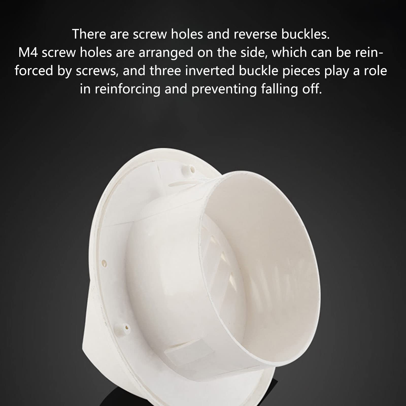 MFFIRE Circular Sombrero Extractor Cubiertas De Rejilla De Ventilación PVC para Rejilla De Ventilación Tapa De Chimenea,110mm