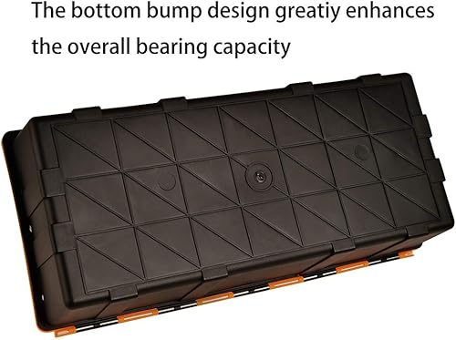 Miniatura 5 de Caja de almacenamiento de plástico de tres capas de 17 pulgadas, caja de herramientas, organizador de caja de costura, organizador multiusos y