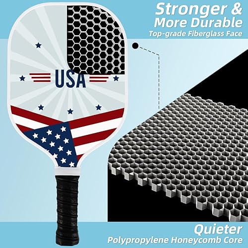 Miniatura 4 de Pickleball Paddles Set of 2 USAPA Approved Pickleball Paddles Gifts for Beginners and Pros