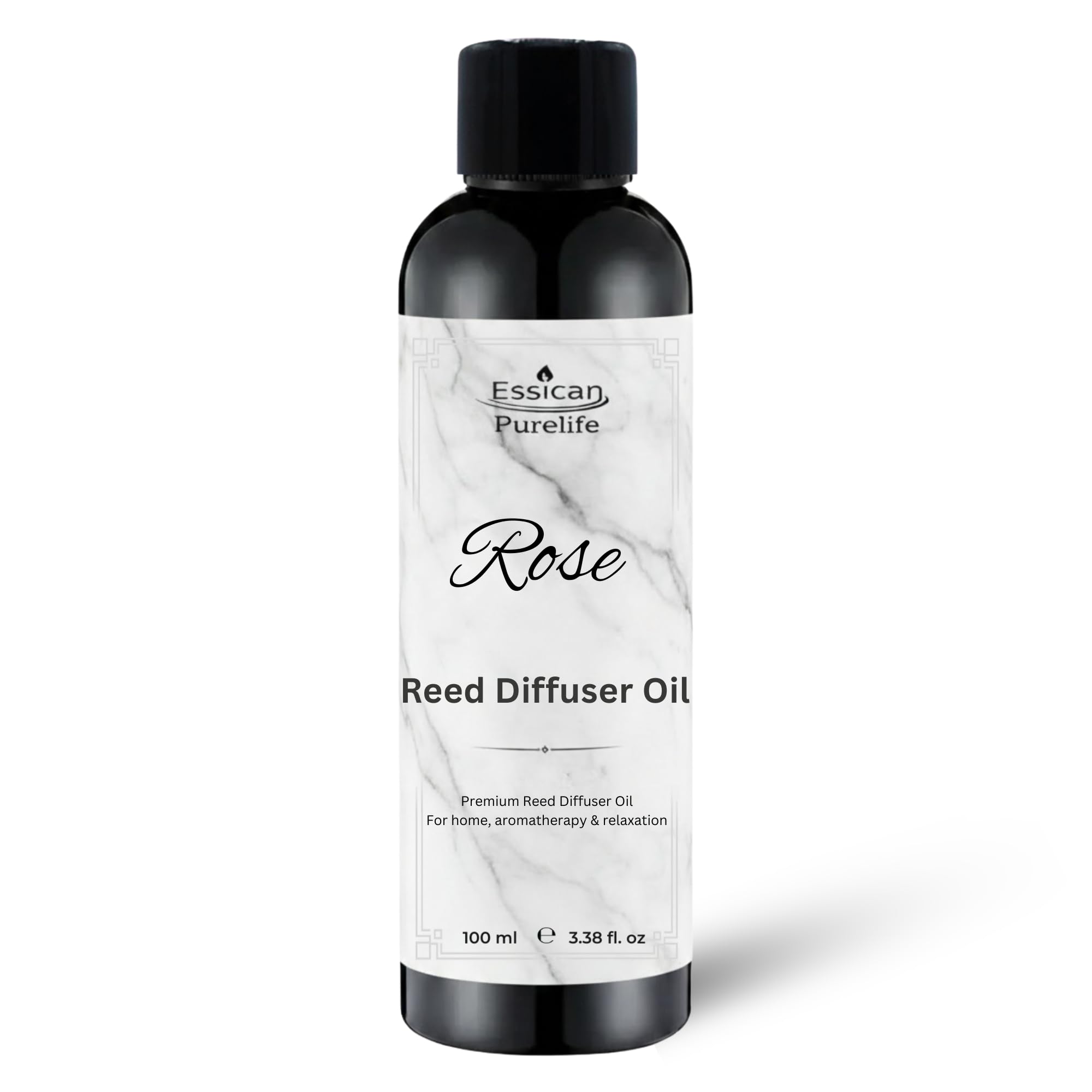 Essican Purelife Rose Reed Diffuser Oil Refill 100ml, Luxury Oil Diffuser Refills, Aromatherapy Reed Diffusers for Home Refills, Oils Refill Diffusers for Home, Office & Car