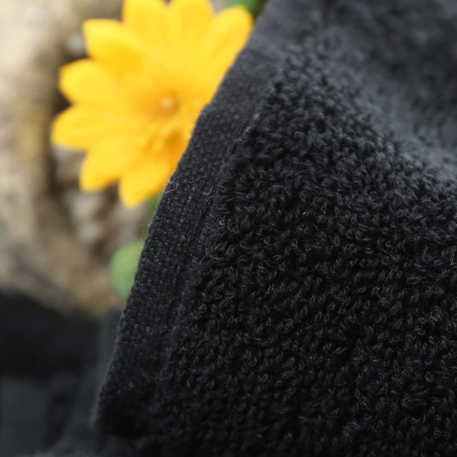 Ensemble De Serviettes en Coton 500 G 70 X 140 Cm, Grandes Serviettes De Bain Noires, Épaisses, pour La Douche Et Le Visage, pour La Maison, La Salle De Bain, L'Hôtel Ou pour