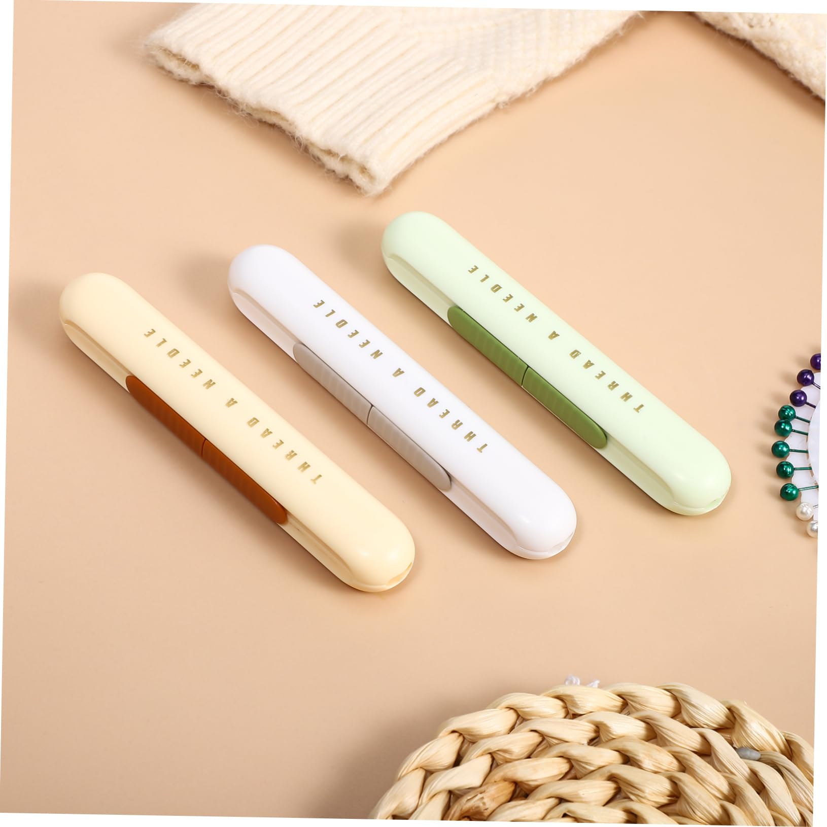 Operitacx 12piezas Herramienta De Costura Enhebrador De Agujas y Desgarrador De Costuras Diseño De Doble Cabeza Portátil y Duradero Para Coser y Manualidades