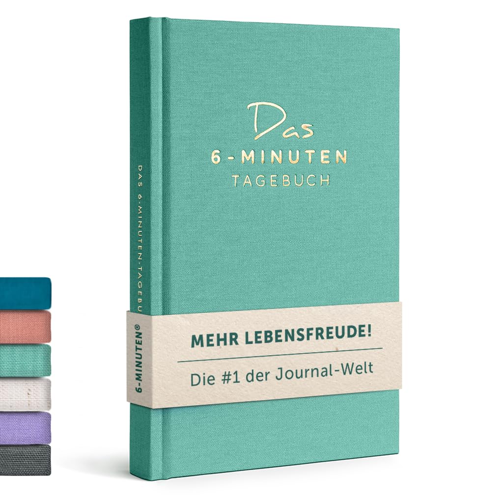 6-Minute Diary for Adults 2025 (The Original) - Mindfulness Diary, Scientifically Based Journal Book - Gratitude Diary for More Resilience & Self-Love