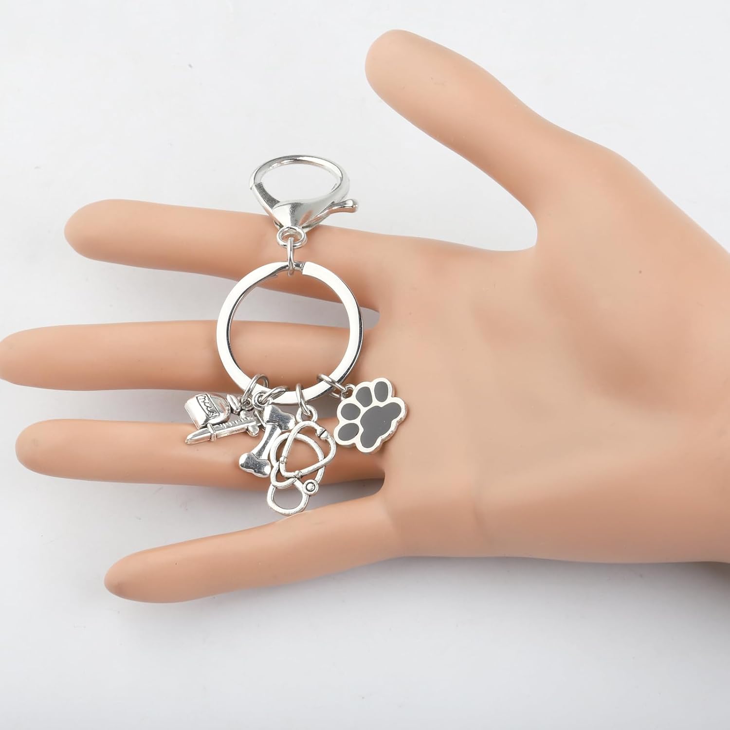 UJIMS Veterinarian Keychain Vet Tech Appreciation Gifts Veterinary Medicine Jewelry Future Veterinarian Nurse Gift