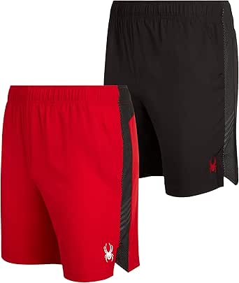 Spyder Mens Athletic Shorts 2 Pack Active Performance Basketball