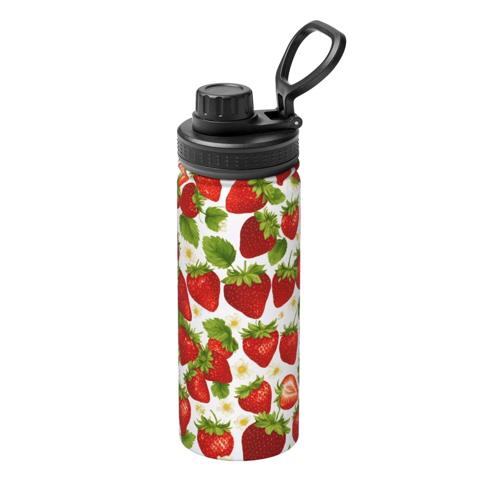 Kfjghhl Insulated Stainless Strawberry Steel Water Bottle For Sport Gym Travel Leak Camping Hiking Hydration