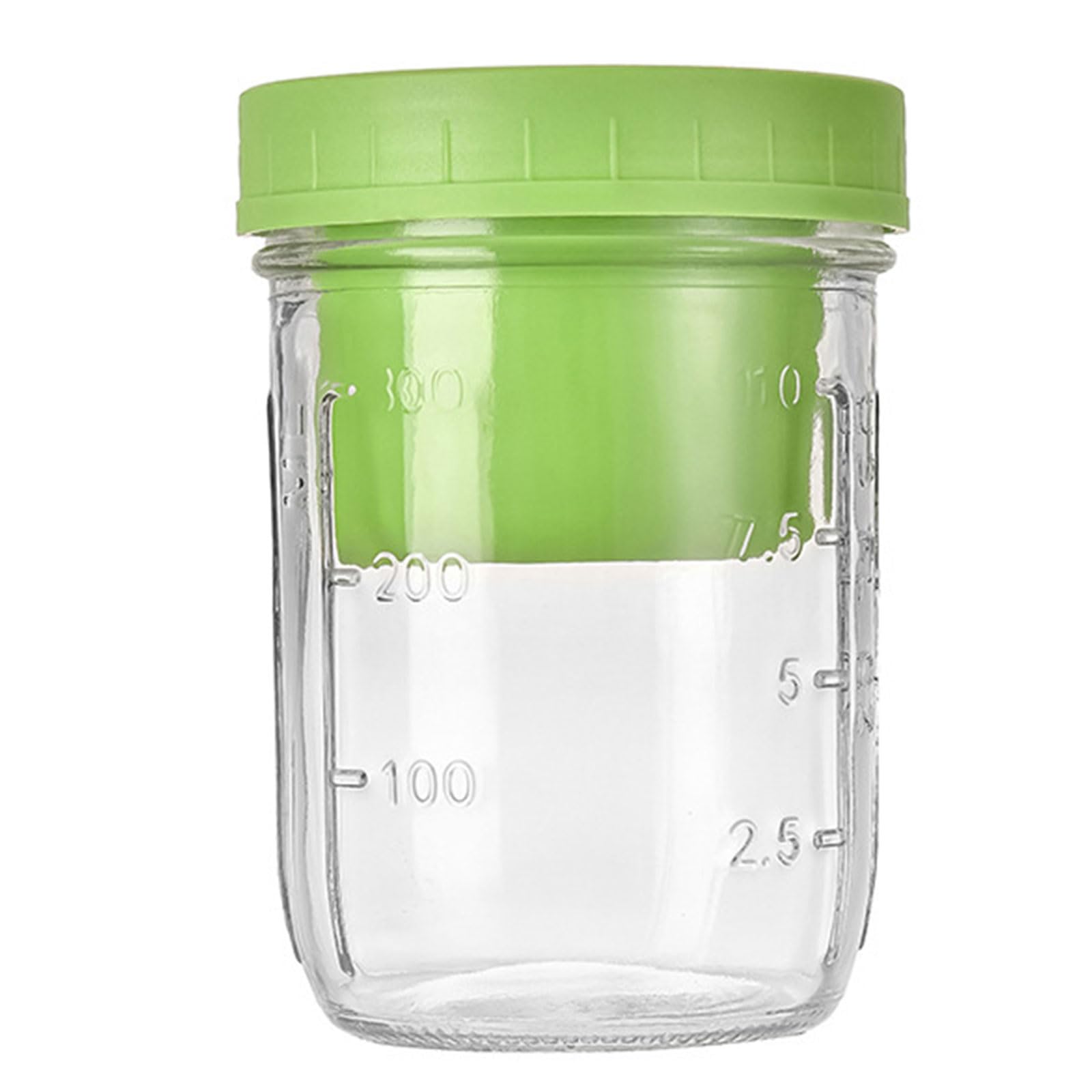 Oxxggkao Fruit Green Leakproof Glass Salad Jar With Separate Sauce Compartment For Meals Or Travel Salad Pods Jar
