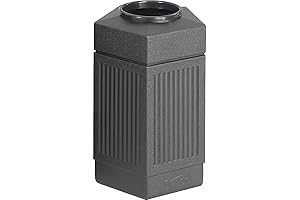 Safco Canmeleon Garbage Can with Lid for Backyard Waste Management