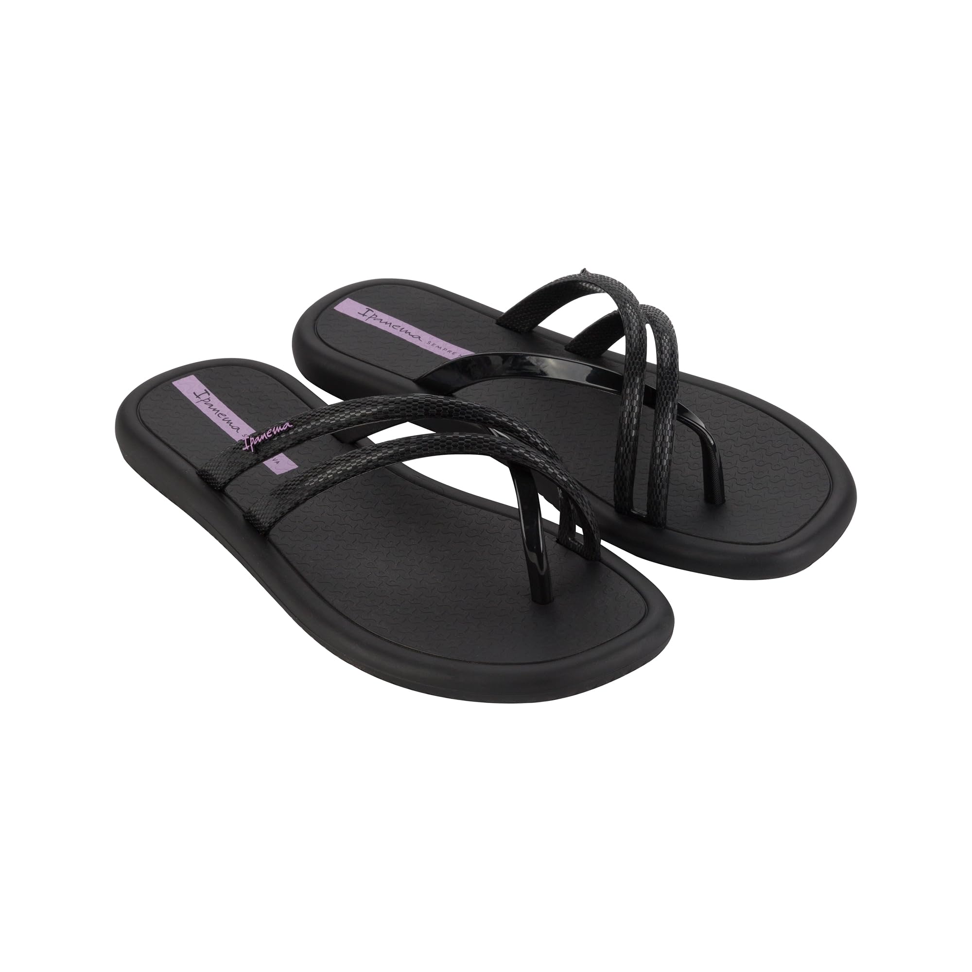 Ipanema Women's MEU SOL RASTEIRA AD Flip Flops, Black/Lilac, 37 EU, Black Lilac, 5 UK