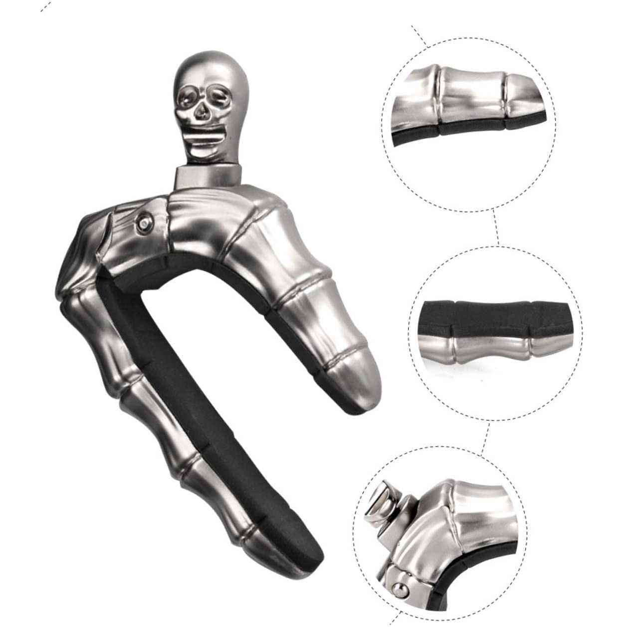 Vaguelly 2 Piezas Capo de Guitarra con Diseño de Calavera Accesorio de Afinación Portátil para Guitarra y Ukelele de Ajustar y Usar para Principiantes y Músicos Experimentados