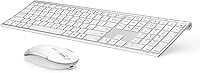 Vista 1 de Wireless Keyboard and Mouse, Vssoplor 2.4GHz Rechargeable Compact Quiet Full-Size Keyboard and Mouse Combo with Nano USB Receiver for Windows