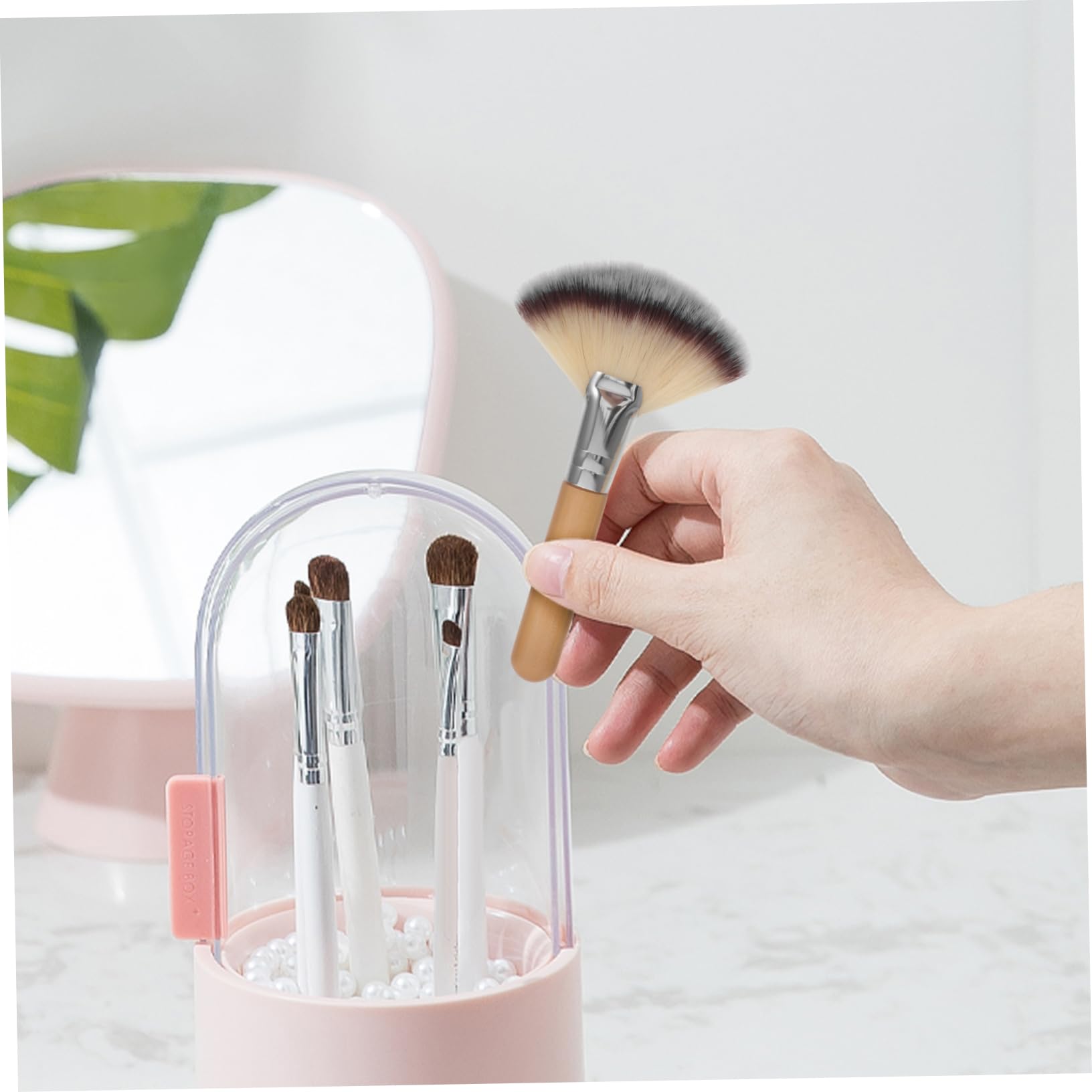 Didiseaon 12pezzi Spazzole Per Trucco Viso Spazzole Ventaglio Per Fondotinta Blush e Polvere Morbide e Professionali Per Contouring e Illuminazione Strumenti Di Bellezza Per Applicazione
