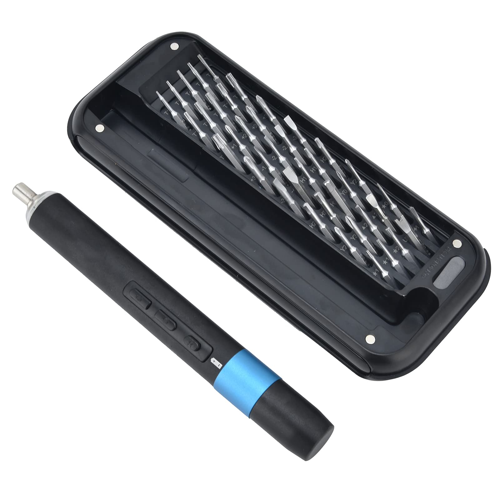 Cacciavite Elettrico S2 Set di Punte per Viti in Acciaio Strumento di Fissaggio per Riparazioni Elettroniche Telefoni Cellulari Gioielli e Computer Portatili 40 Punte Incluse