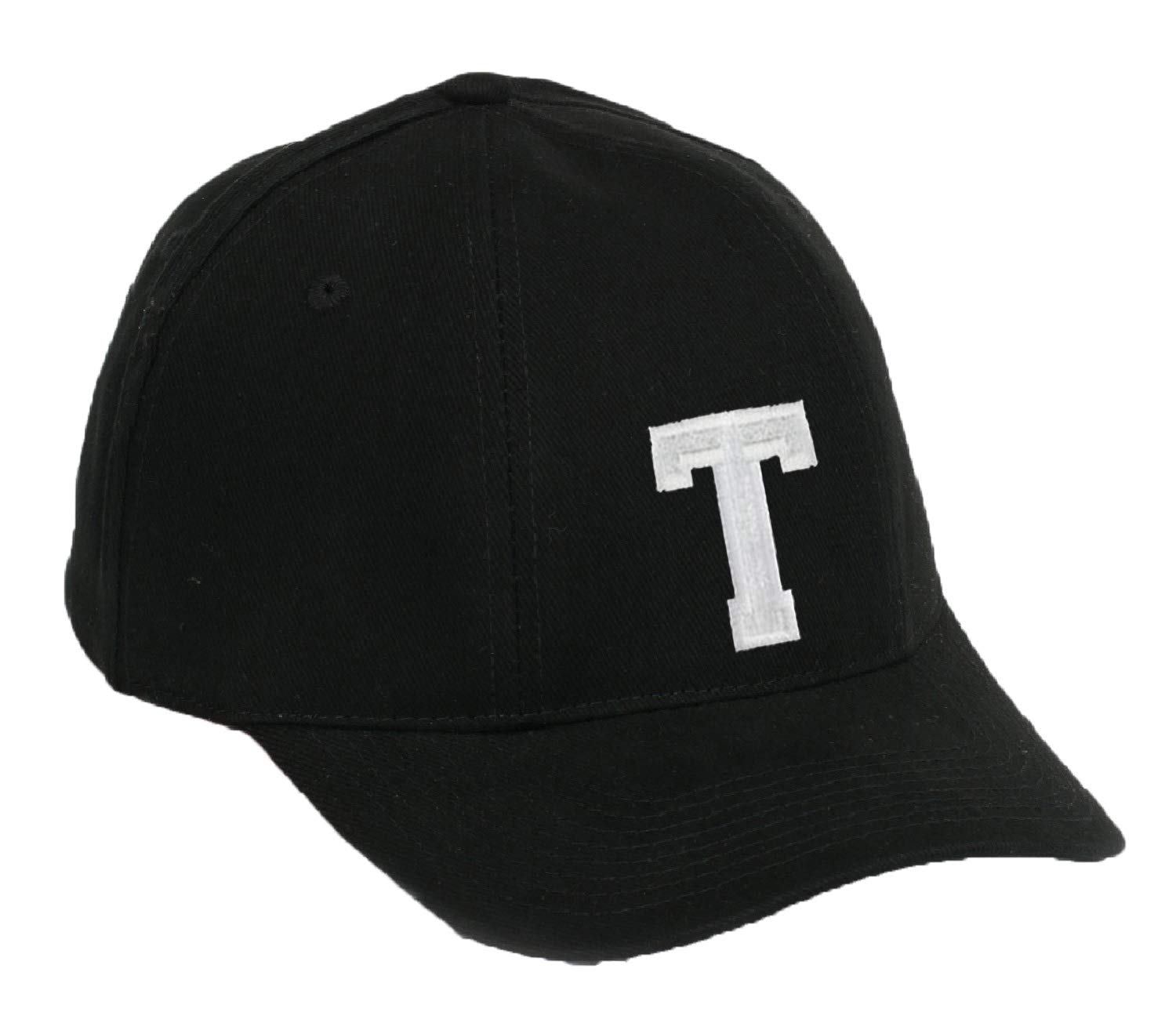 Morefaz Casual Baseball Cap A-Z Letter Alphabet Embroidered hat Hats caps Adjustable Strap Snap Back (T) MFAZ Ltd