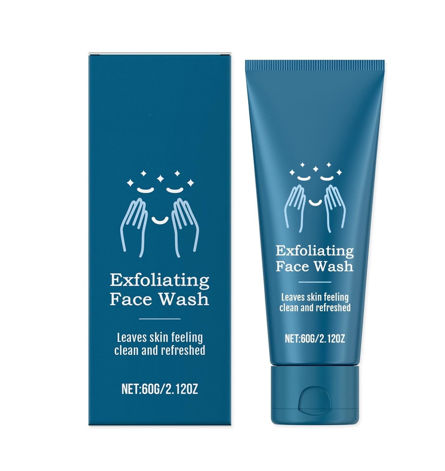 Detergente esfoliante for uomo da 60 g, deterge delicatamente la pelle, idrata e lascia una sensazione di freschezza(2pcs)