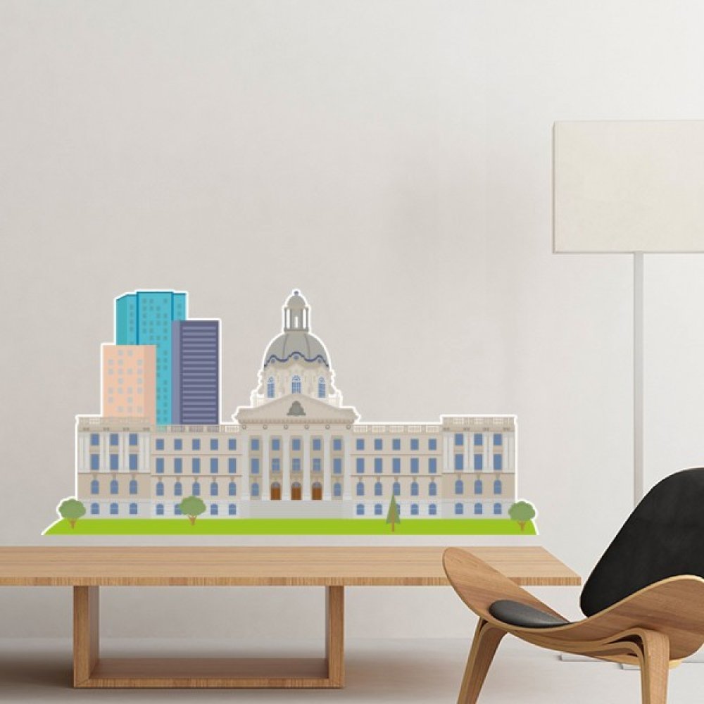 Sticker mural Canada pour masquer les imperfections et colorer une chambre d'enfant