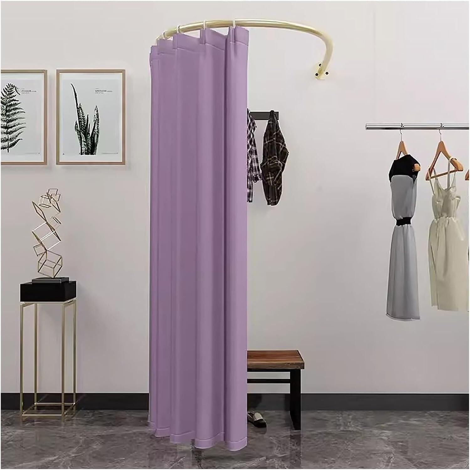 Kit cabine d'essayage en U pour aménagement de résidence étudiante et vestiaire de bureau