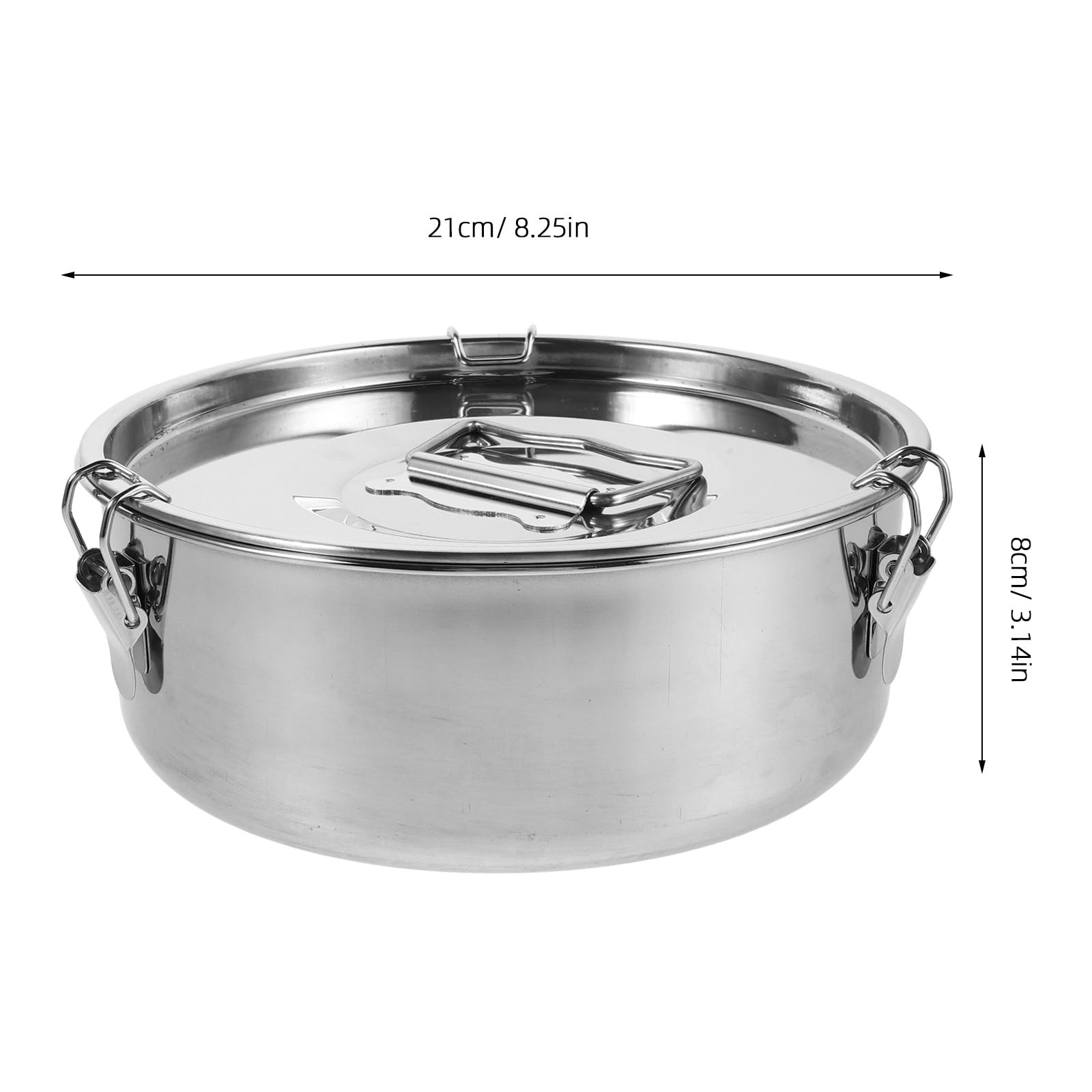 OUNONA Molde para flan de acero inoxidable con tapa y asa: 67.6 oz, molde redondo para flan de 8.27" y vaporera para ollas a presión, ollas eléctricas, ideal para hornear, cocinar al vapor,