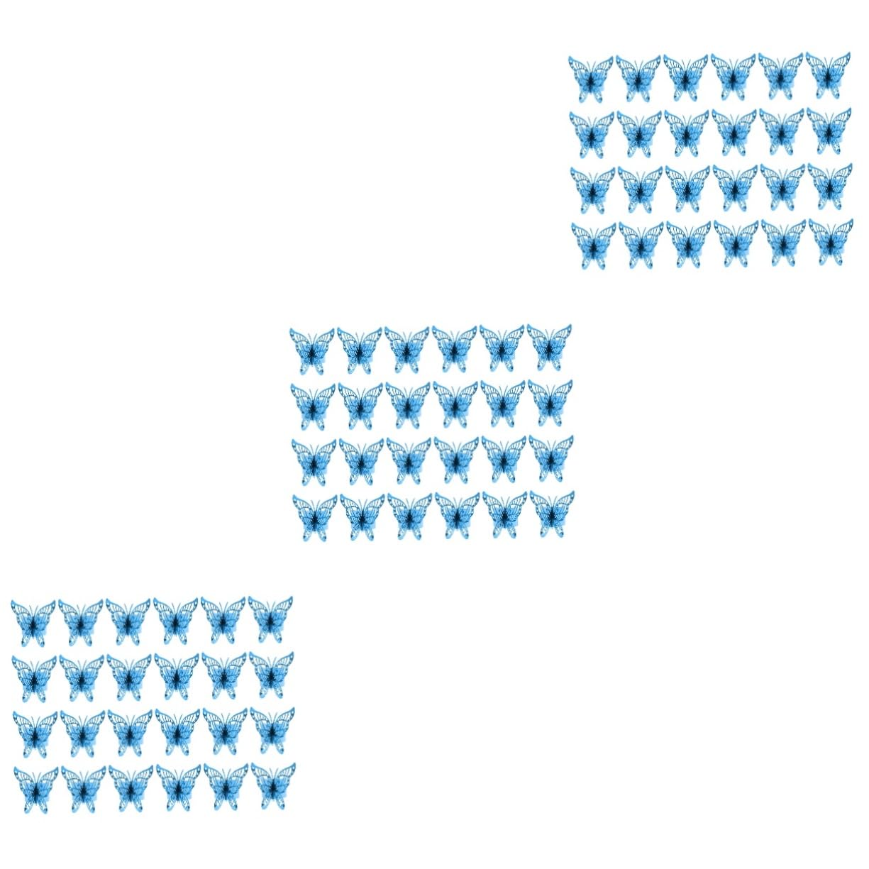 PRETYZOOM 150 STK Butterfly-Serviettenschnalle Dekoration Weihnachten türdeko Weihnachten weihnacjtsdeko dekoweihnachten Schmetterlinge Serviettenring Serviettenringe Perlenpapier Blue