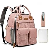 Mochila bebe Bolsa Maternity para fraldas Grande capacidade Tecido impermeável (rosa)