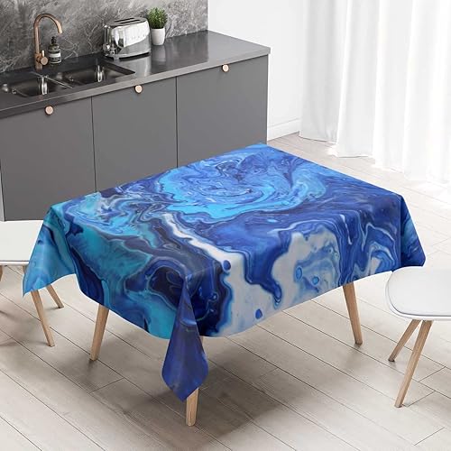 Miniatura 9 de Mantel rectangular verde con plantas tropicales para mesa, impermeable, a prueba de polvo, 60 x 60 pulgadas