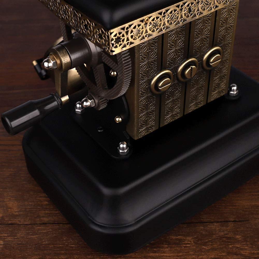 Telefono fisso retrò per casa, scuola e ufficio Suoneria elettronica meccanica in lega di zinco Telefono antico, telefono vintage con quadrante fisso Telefono fisso retrò europeo classico con filo
