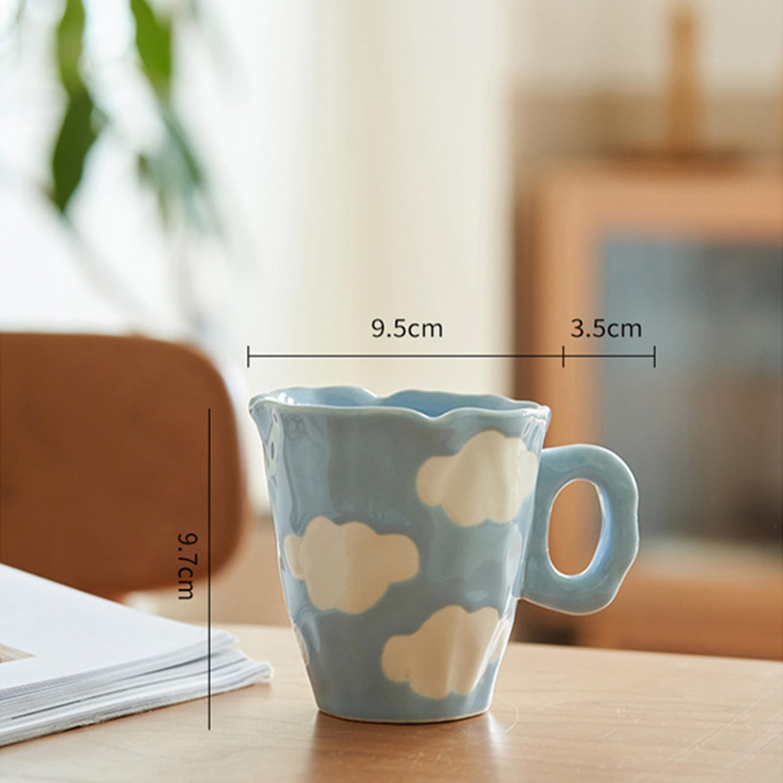 Soulnioi Ceramic Coffee Mug, Cute Cappuccino Cup with Handle - Image 4