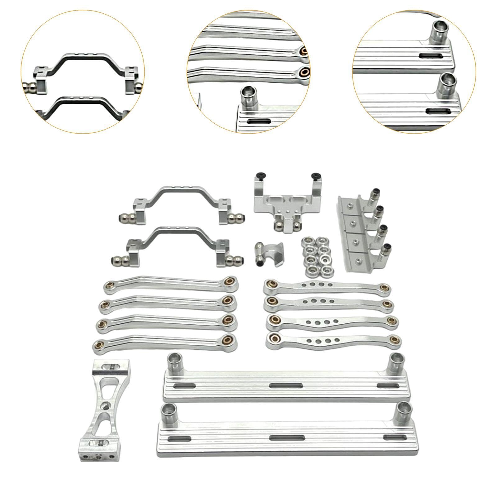 Kit De Mejora RC Metálico con Placa Lateral De Esquiva Y,Plata
