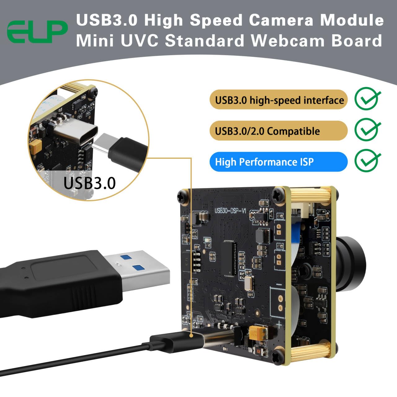 ELP 20MP 5K Ultra HD カメラ 5120x3840 産業用