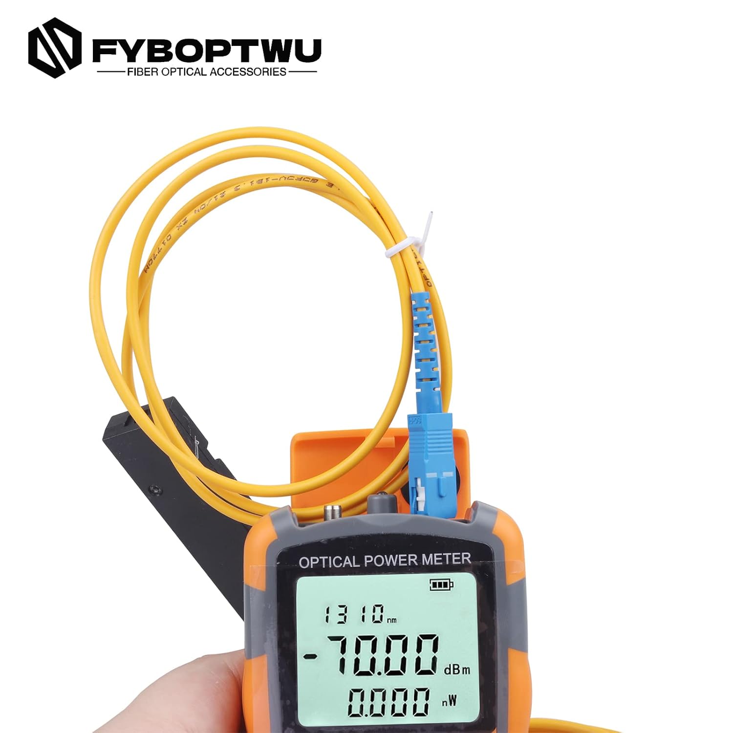 2pcs 4 in 1 Function Visual Fault Locator & OPM Portable Optical Power Meter (FC/SC/ST) & RJ45 Network Test & LED Lighting, Portable Fiber Optic Tester, Range: (-70) dBm ~ (+10) dBm