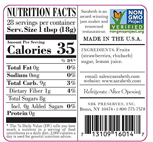 Sarabeth's Fruit Spread-Strawberry Rhubarb, 1.17 Pound