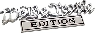 'We The People' Edition 3D Full Metal Car Emblem - Silver and Black Universal Accessory