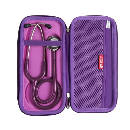 Hermitshell Estuche de viaje para estetoscopio de monitoreo 3M Littmann Classic III (morado)