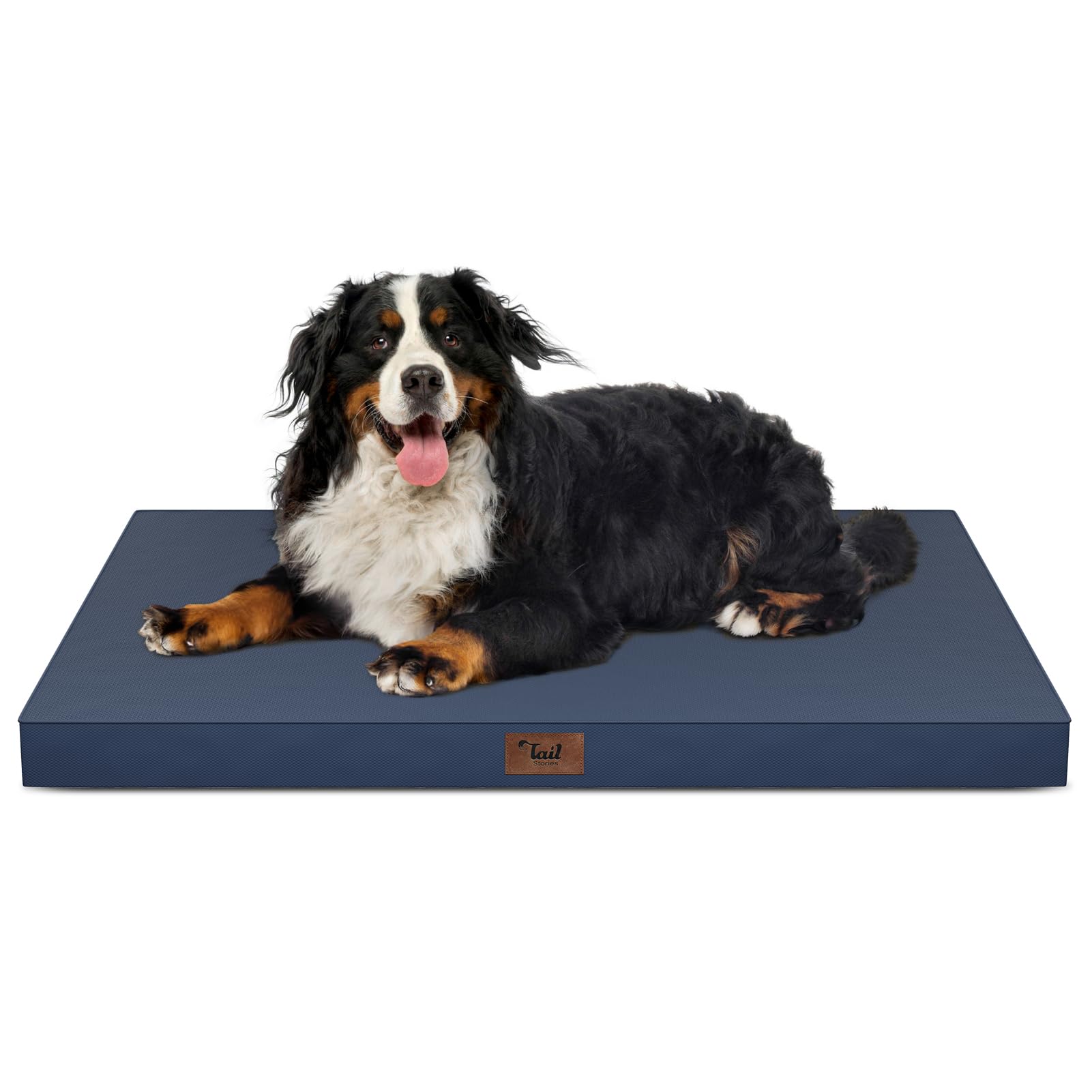 Tail Stories Cama para perro para todo tipo de clima, cama impermeable para perros grandes, cama ortopédica de espuma de huevo indestructible para mascotas con funda de refrigeración lavable extraíble a prueba de masticaciones