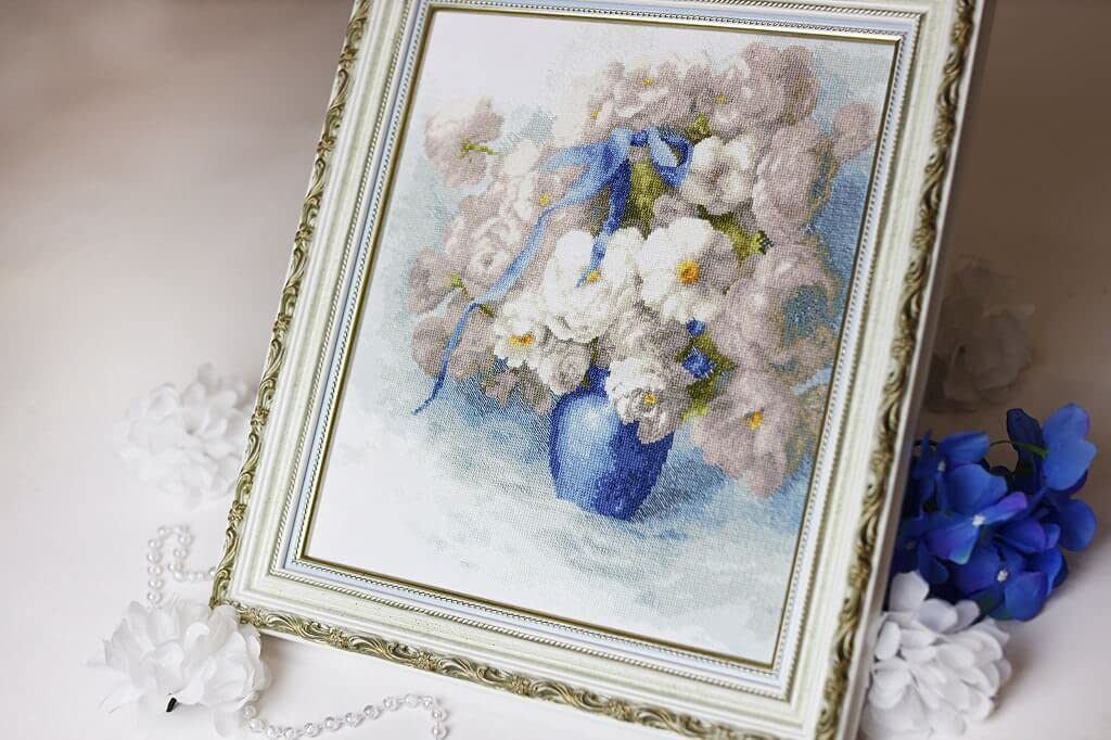 Golden Fleece Zestawy do haftu krzyżykowego dla dorosłych kwiatów - jaskry 27 × 32 cm