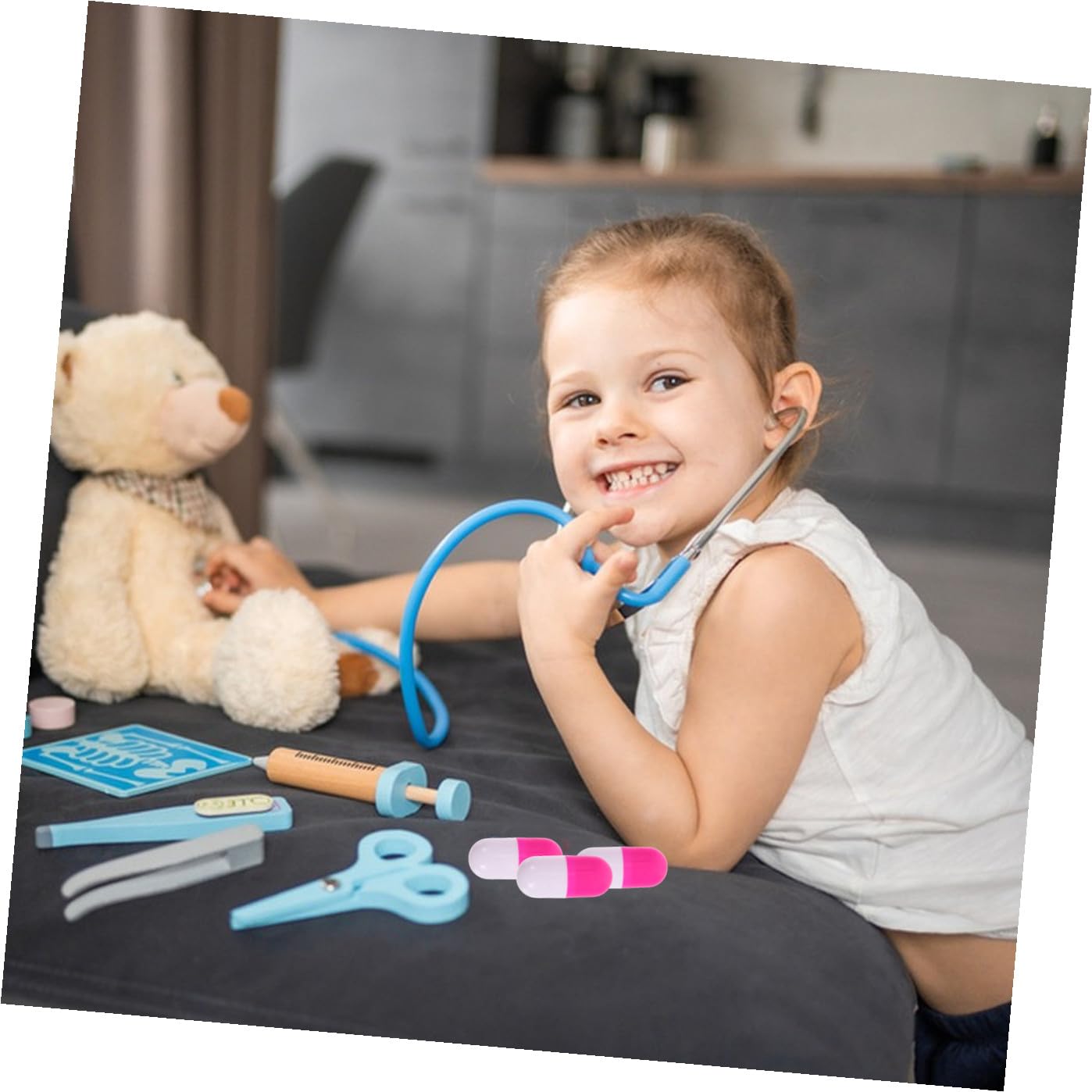 BESPORTBLE 30 Piezas de Simulación para Juguetes de rol para Bebés de Juguetes Educativos de para Niñas y Pequeños Color Rosa