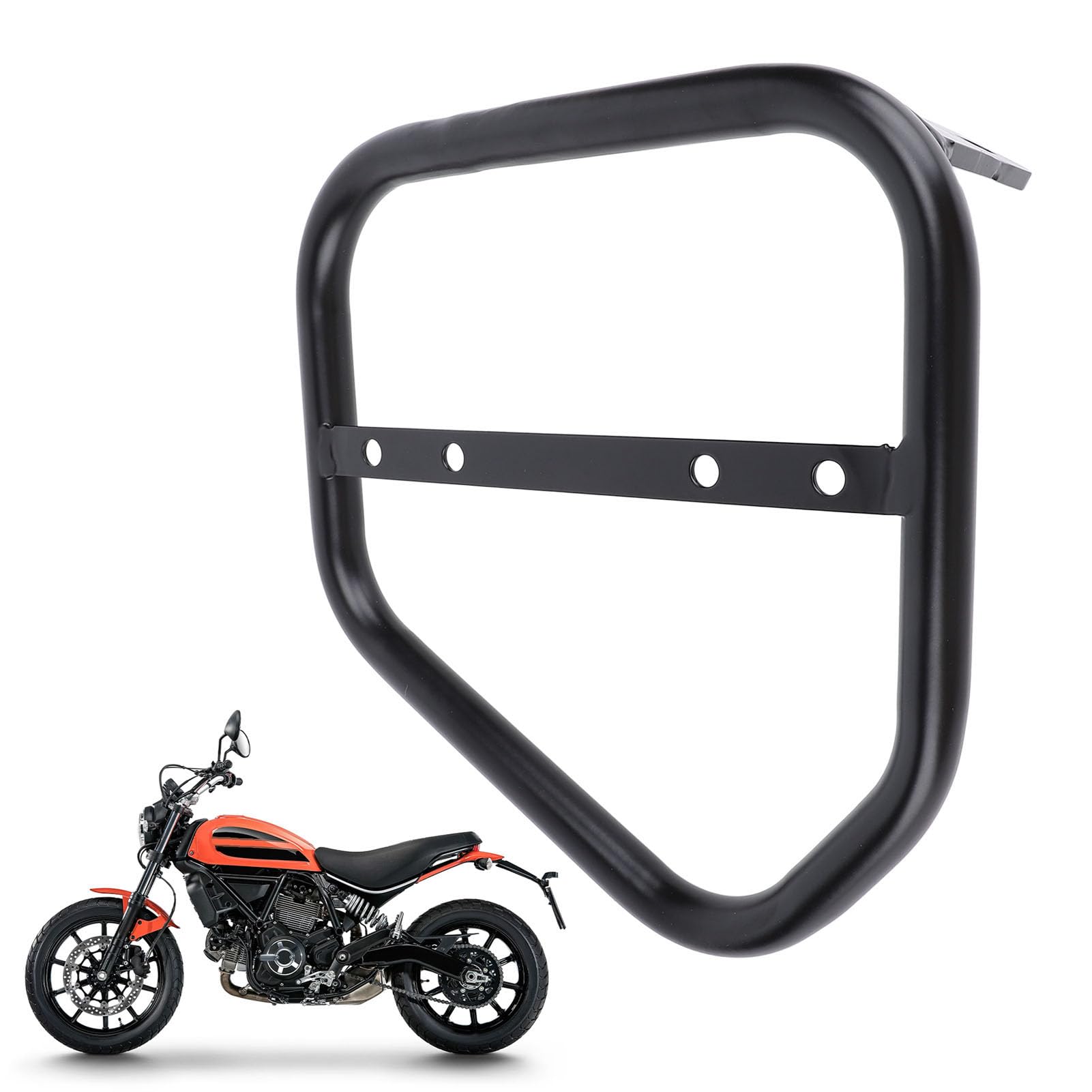 Generic Staffa di Montaggio per Borsa Laterale per Moto in Ferro Ad Alta compatibilità per Scrambler 400 800 2015-2022 (A destra: DS639 BBZJ)