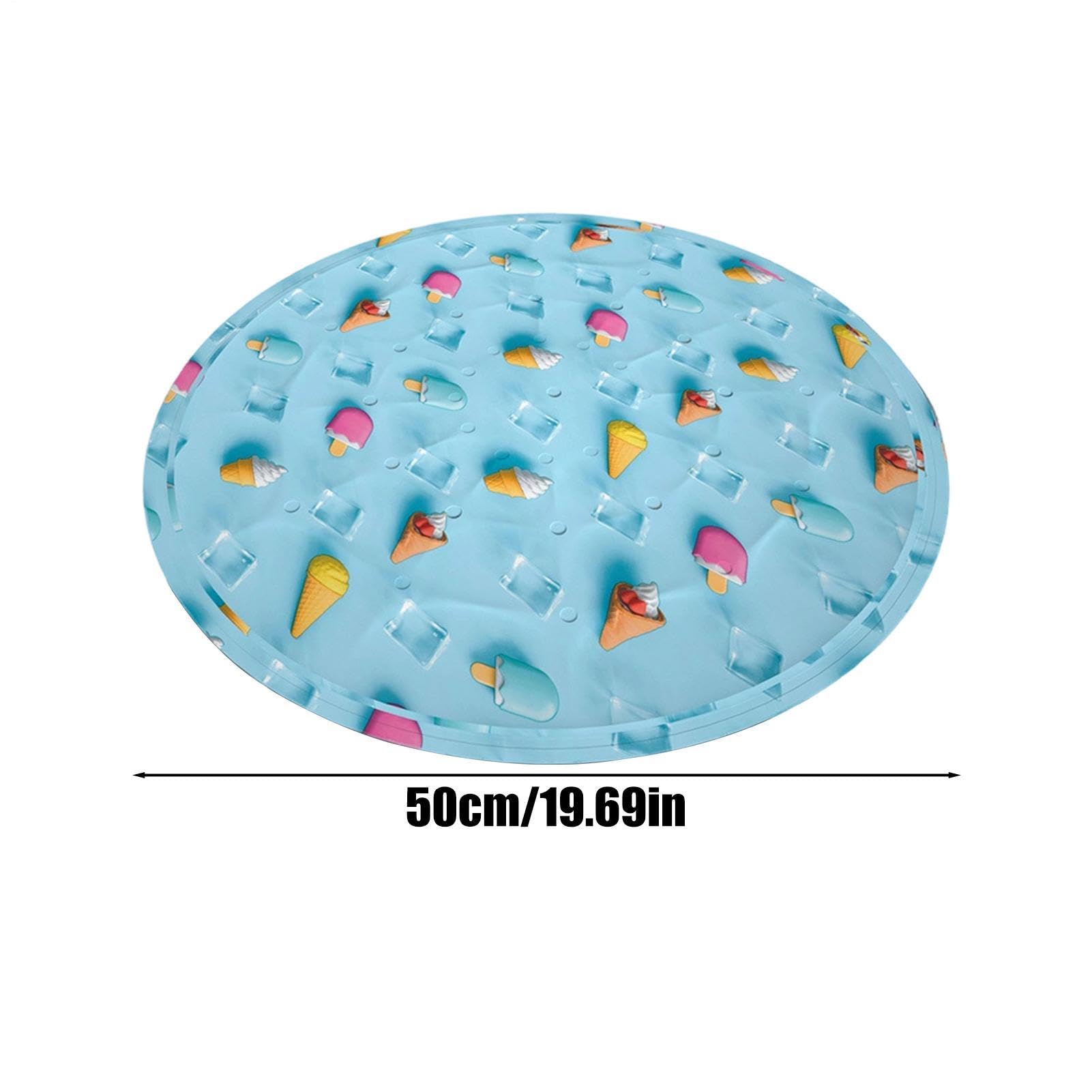 Tapis rafraîchissant pour chiens En PVC pliable rond de 50 centimètres | Tapis Rafraîchissants En Gel Pour Animaux chien, , chiot, canapé, lit, sol, caisse, siège de voiture,