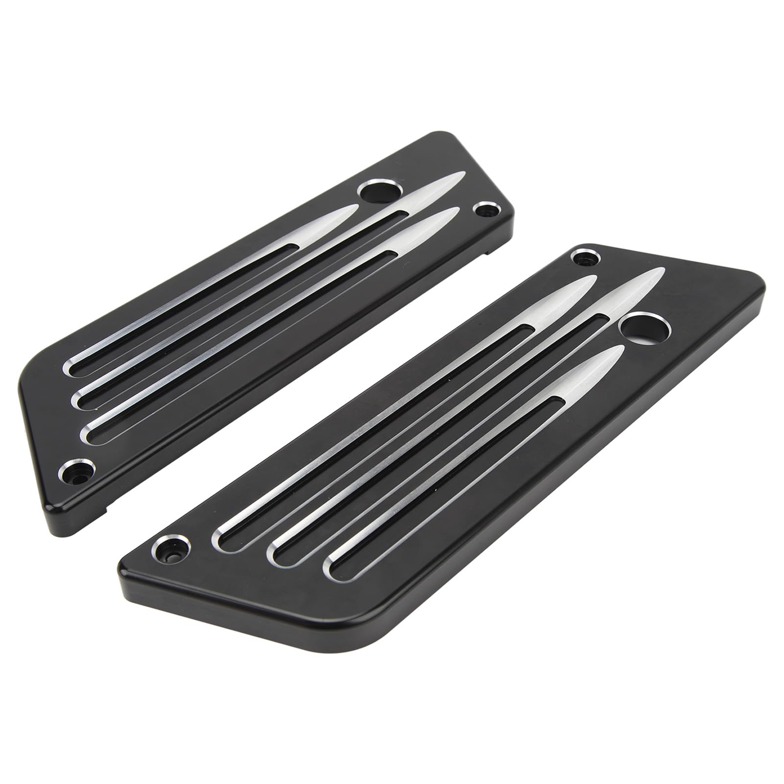 Yosoo Health Gear 2 Pezzi Coperture Chiusura Borsa Laterale ABS Metallo Copertura Cerniera Borsa Laterale Sostituzione Diretta Piastre Cerniera Coperchio Esterno per Touring Electra Glide Road Dal