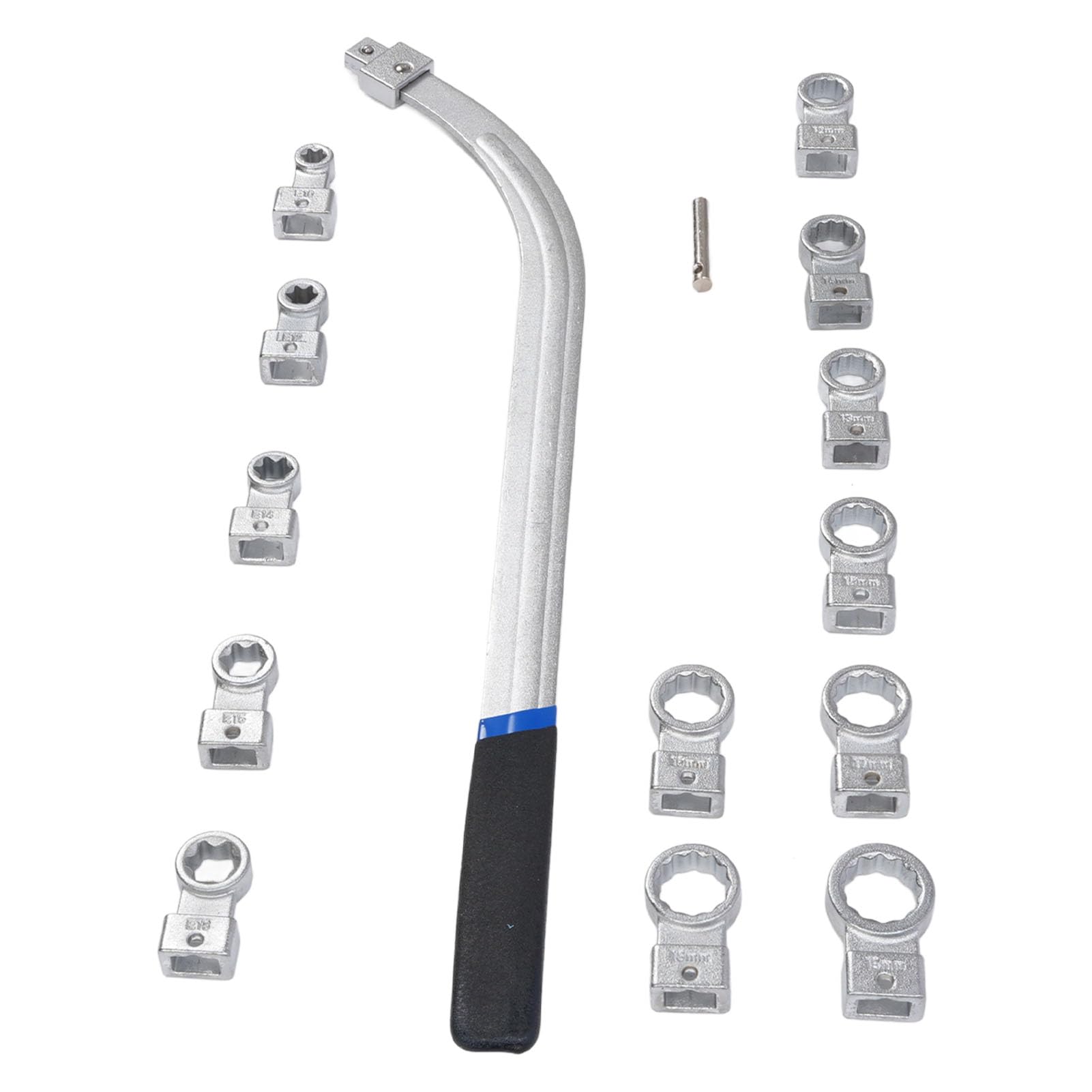 15 szt. Uniwersalny Zestaw Narzędzi do Demontażu Napinacza Paska Pomocniczego, Zestaw Kluczy do Napinacza Paska Wielorowkowego 12-19 Mm Star Torx E10 E12 E14 E16 E18, Pasek