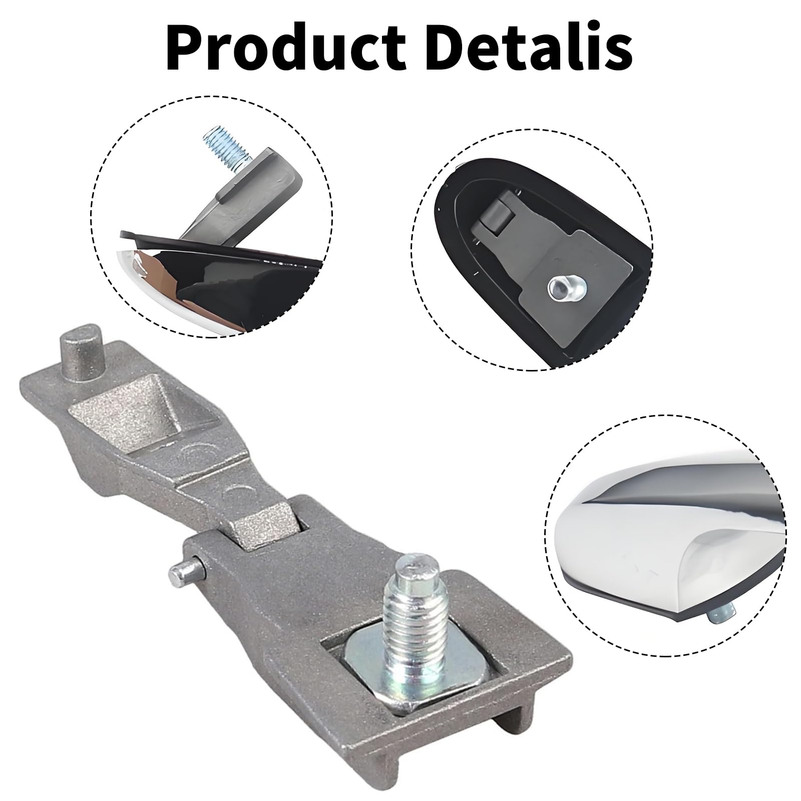 Kit Riparazione Cerniera Maniglia Porta Per Fiat 500 (2008+) - Ricambio In Metallo Lato Guida, Sostituisce 51964555