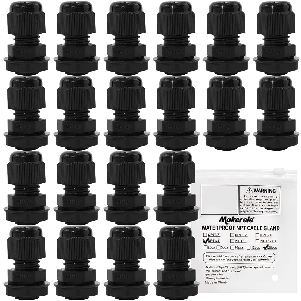 MAKERELE Cord Grip NPT Cable Glands Kit for Electrical Waterproof Box — Amazon image 30