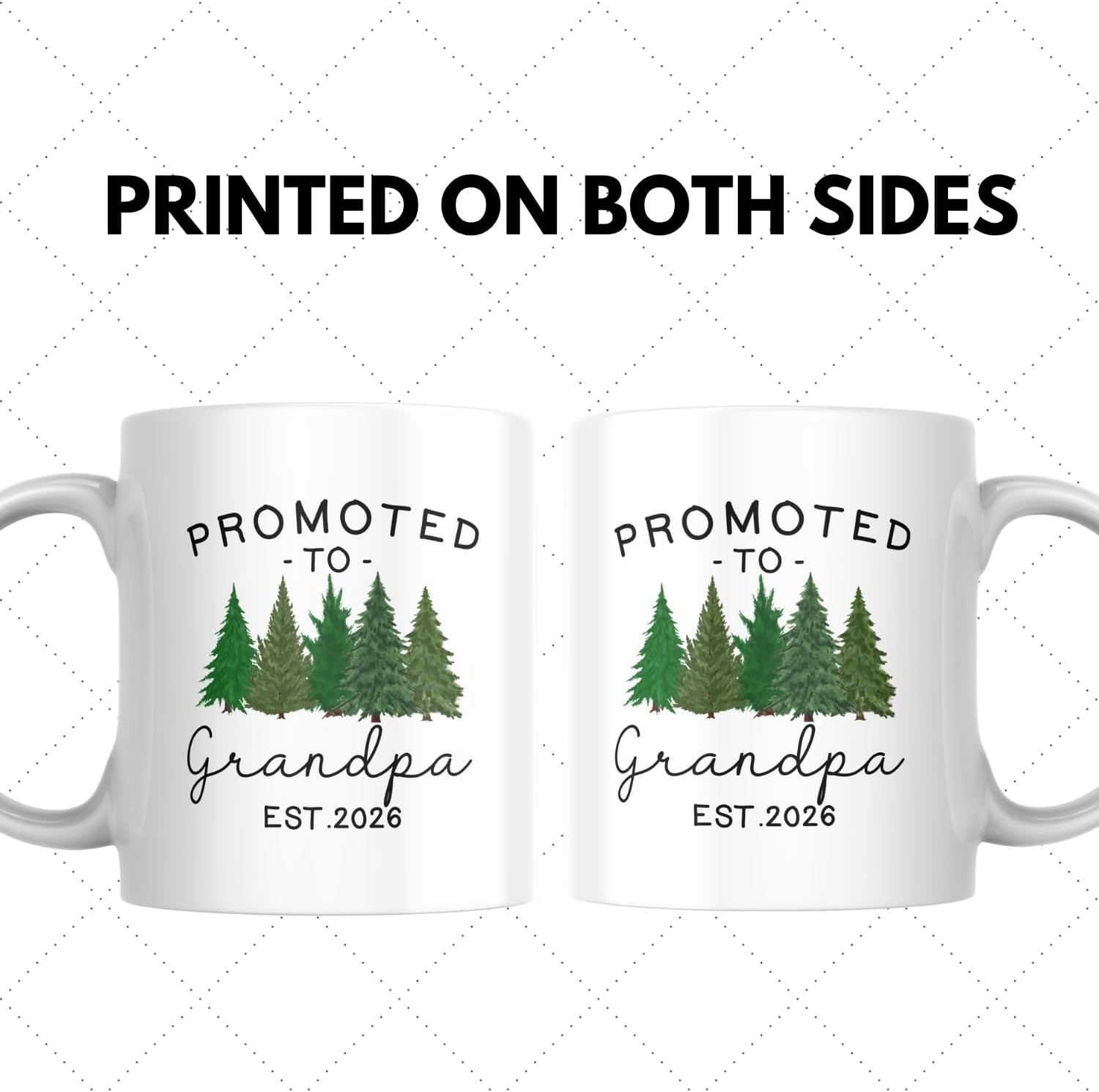 Promoted to Grandpa Mug, New Grandfather Gift, First Time Granddad