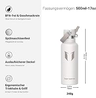 Termos pentru copii din oțel inoxidabil Super Sparrow cu pai – 500 ml 3