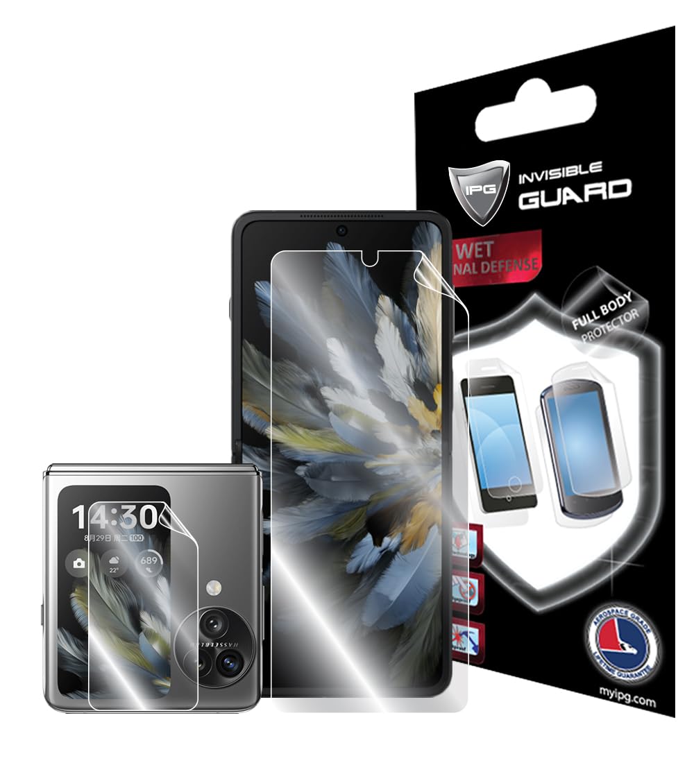 IPG for Oppo Find N3 Flip Smartphone (Internal - External Screen) Protector Hydrogel Invisible Touch Screen Sensitive Ultra HD Clear Film Anti Scratch
